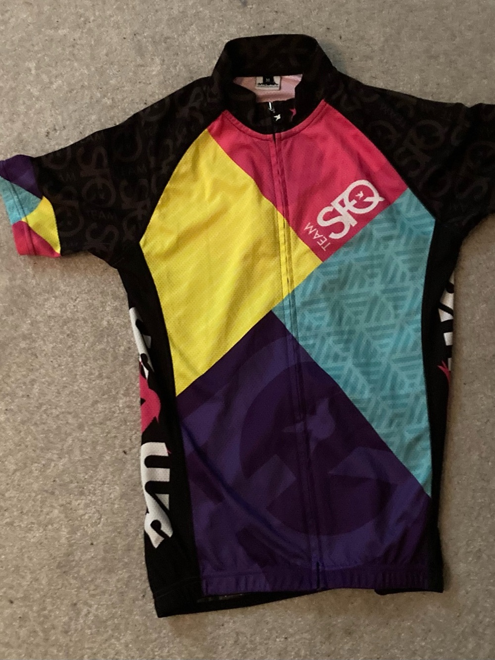 Smashfest Queen Team Colorblock Cycling Jersey - Yellow, Pink, Teal, Black
